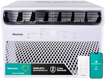 Hisense WC12W25A 12,000 BTU Smart Window Air Conditioner, White