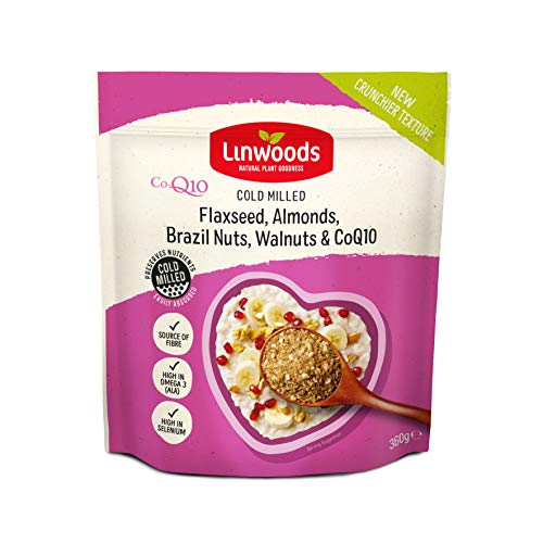 Linwoods Organic Milled Flaxseed with Almonds, Brazil Nuts, Walnuts & CoQ10 – 360g Superfood Blend