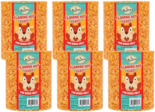 6-Pack of Mr. Bird Flaming Hot Feast Large Wild Bird Seed Cylinder 4 lb. 3 oz.