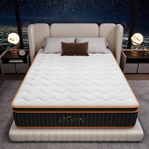 Twin Mattress 10 Inch, Hybrid Mattress Twin Size Bed in a Box, Memory Foam and Individual Pocket Springs, Edge Support, Motion Isolation & Pressure Relief, Medium Firm, 365-Night Trial