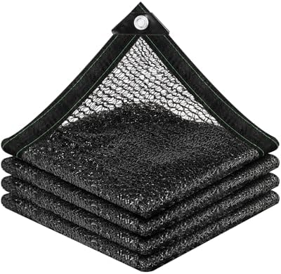 30% Sunblock Shade Cloth Net Black Resistant - 6x12 Ft Garden Shade Mesh for Plant Cover, Greenhouse, Chicken Coop, Kennels, Tomatoes Plants
