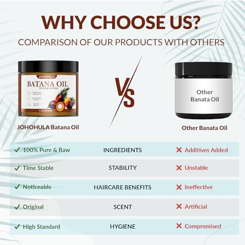 Johohula Pure Batana Oil for Hair Growth: Raw Batana Oil for Hair Loss Treatment Scalp Care for Men Women