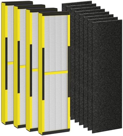 4 Pack FLT4825 HEPA Filter B Replacement Fit for Germ Guardian Air Puri-fier AC4825 AC4300 AC4800 AC4900 AC4850, AC4825E Replacement Filter Fit for Germ Guardian Air Puri-fier Filter Replacement