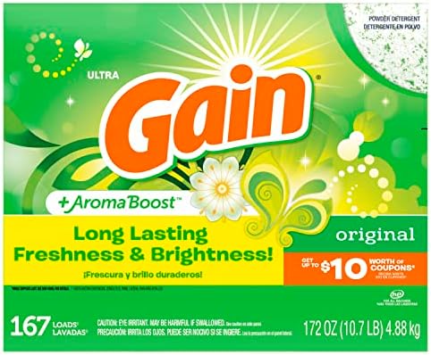 Gain Powder Laundry Detergent, Original Scent, 172 Oz (Packaging May Vary)