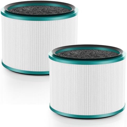 2 Pack Air Purifier Filter Replacements for Dyson HP01, HP02, DP01 Desk Purifiers. Compare to Part # 968125-03 - Compatible with Dyson Pure Hot Cool Link Air Purifier Filter Replacement.