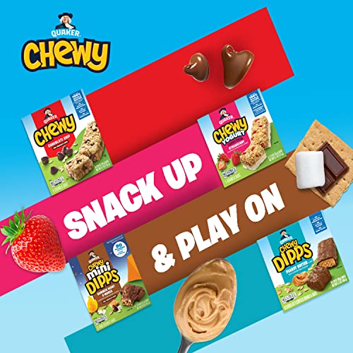 Quaker Chewy Granola Bars, 25% Less Sugar, 2 Flavor Variety Pack, (18 Pack)