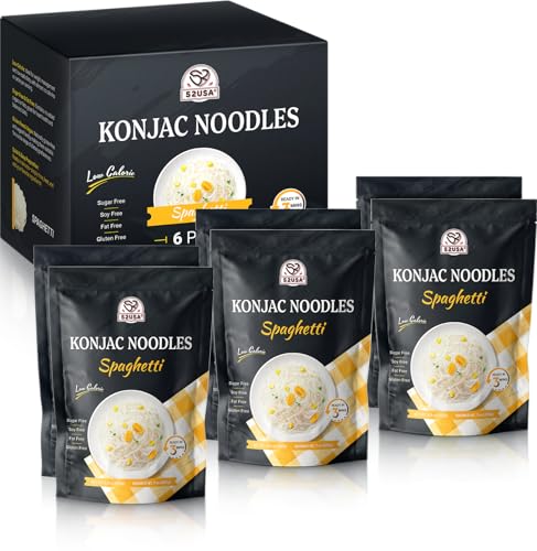 52USA Konjac Shirataki Noodle, Spaghetti, Low Carb Pasta 52.8 Oz (1500 g), Keto and Paleo Friendly, Sugar Free, Vegan, Gluten Free, Ready to Eat, Low Calorie Noodles 6 Pack Inside