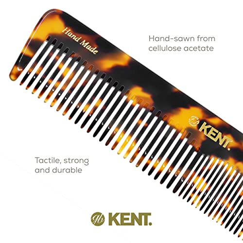 KENT 16T Fine Tooth Comb and Wide Handmade Styling - Beard Hair Comb, Mens Mustache for Women Detangling Detangler Yellow Tokyo (16T TY), 1.0 Count, 3