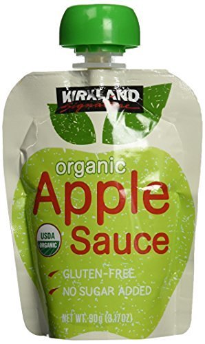 3 Packs :Kirkland Signature Organic Applesauce - 24 Pouches - 3.17 oz. Each