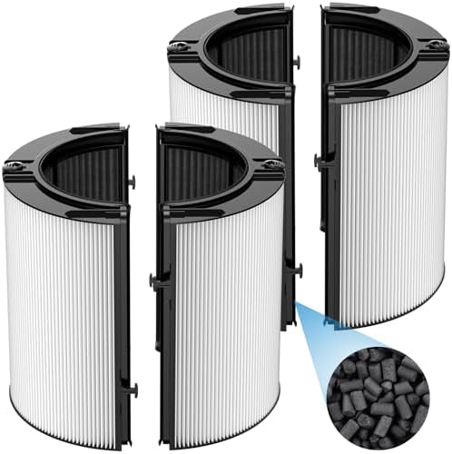 2 Pack Combi 360°Glass HEPA+Activated Carbon Filter For Dyson TP09 TP07 TP06 TP04 TP10 TP4A TP7A HP04 HP06 HP07 HP09 HP10 HP4A HP7A PH01 PH02 PH03 PH04 PH3A DP04 Air Purifier, #965432-01