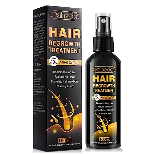 5% Minoxidil for Men and Women Hair Growth Serum - Castor Oil & Biotin Hair Growth Spray Hair Regrowth Treatment for Scalp Hair Loss Hair Thinning For Thicker Longer Fuller Healthier Hair 100Ml