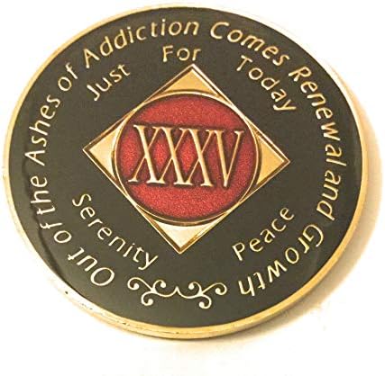 35 Year NA Black & Red Medallion -Chip, Coin, Token
