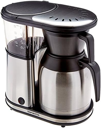 -Bonavita 8 Cup Coffee Maker, One-Touch Pour Over Brewing with Thermal Carafe, SCA Certified, Stainless Steel (BV1900TS)