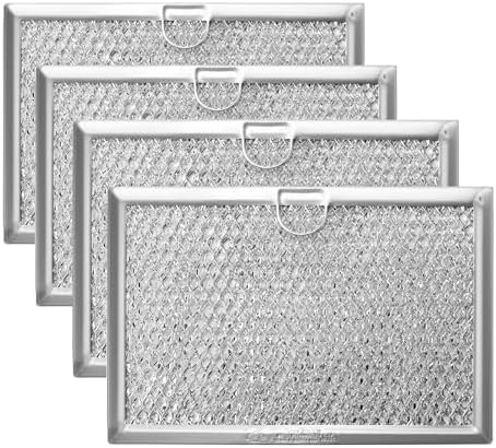 4Pcs 5304464105 5304509444 Frigidaire Microwave Grease Filter, 5"x7-5/8"x3/32" Compatible with WB06X10608 5304517871 4920114 AP6809087 PS12585760 EAP12585760 by TOMOON