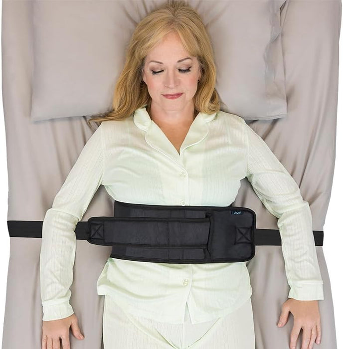 Vive Bed Restraints for Elderly Dementia Patients - Safety Belt for Wheelchair &Bed - Fall Prevention Device for Seniors - Adjustable Strap and Cushioned Waist Belt for Hospital Caregivers