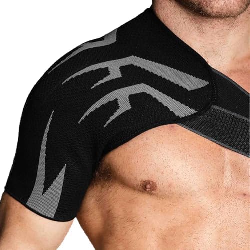 Anaconda Shoulder Brace for Men, Shoulder Brace Torn Rotator Cuff for Men and Women Pain Relief, Compression Sleeve to Preventing Strains and Dislocation, Fits Left and Right Arm(XXL)