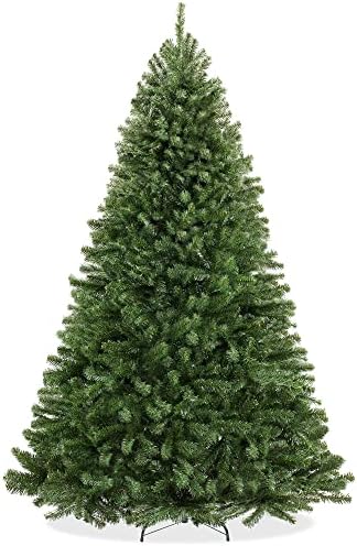 Casafield 7.5FT Realistic Green Spruce Unlit Artificial Holiday Christmas Tree with Sturdy Metal Stand