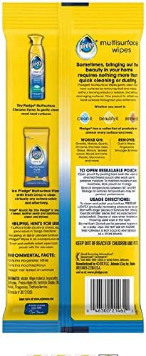 Pledge Multisurface Wipes, Fresh Citrus, 25 Wipes Per Pack (2 Packs)
