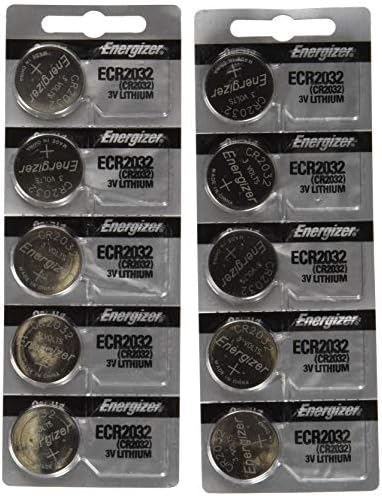 Energizer CR2032 3 Volt Lithium Coin Battery, 10 Count (Pack of 1)