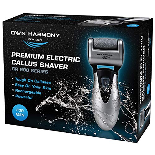 Electric Callus Remover: Rechargeable Electronic Foot File CR900 by Own Harmony (Powerful) Best Pedicure Tools w 3 Rollers Professional Pedi Feet Care Sander for Cracked Heels and Hard Skin (for Men)GET 20% OFF STOREWIDE!