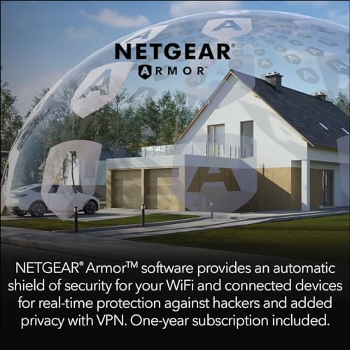 NETGEAR Orbi 970 Series Quad-Band WiFi 7 Mesh Router (RBE971S), Covers Up to 3,300 sq. ft., 200 Devices, 10 Gig Internet Port, Expandable to Create A Mesh System, BE27000 802.11be (Up to 27Gbps)
