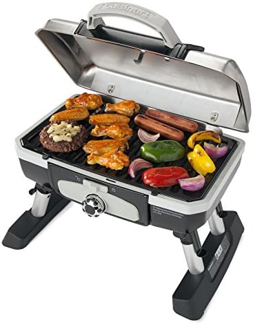 Cuisinart CGG-180TS Petit Gourmet Portable Tabletop Gas Grill, Stainless Steel