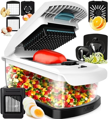 Fullstar Vegetable Chopper & Mandoline Slicer for Kitchen - Food Chopper with Container, Cheese Grater, Home Essentials & Kitchen Gadgets (XL - 9 in 1)