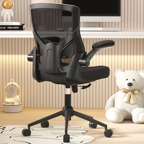 Office Chair, High Back Desk Chair Adjustable Height and Ergonomic Design Home Office Computer Chair Executive Lumbar Support Padded Flip-up Armrest Swivel Task Chair