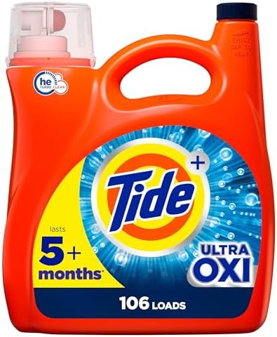 Tide Ultra Oxi Liquid Laundry Detergent, 106 loads, 149 fl oz, HE Compatible