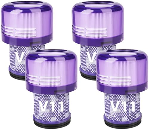 4 Pack Vacuum Filters Replacement for Dyson V11 Torque Drive V11 Animal V11 Complete V11 Extra V15 Detect V15s Detect Submarine Vacuums, Compare to Part 970013-02