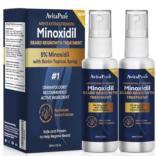 Minoxidil Beard Growth Oil: Minoxidil For Men Beard Infused With Biotin, Extra Strength Minoxidil 5% Beard Growth Serum to Grow Beard & Mustache Fast