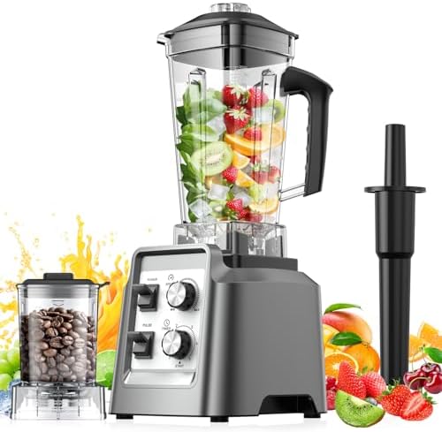 Blender for Smoothies, 2-in-1 Blender & Grinder Combo, Smoothie Maker, Blenders for Kitchen, 1800 Watts Professional Countertop Blenders, BPA Free, 68Oz Capacity