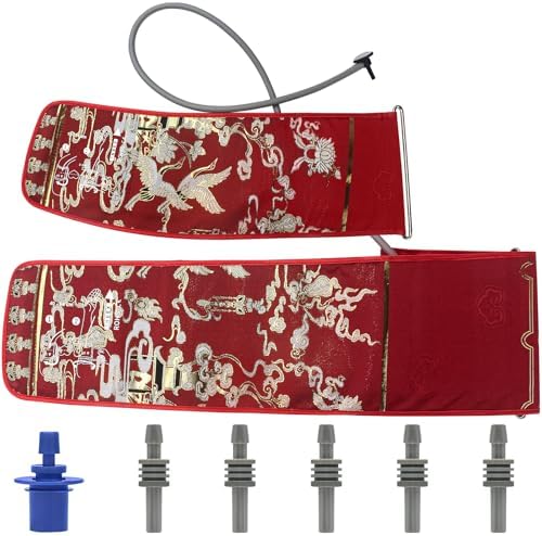 Blood Pressure Cuff *2, Extra Large for Big Arms(40-66cm)&Small Blood Pressure Cuff for Pediatric/Kids(15-24cm) - 6 Different Blood Pressure Connectors are Compatible with Most Bp Monitors(Red)