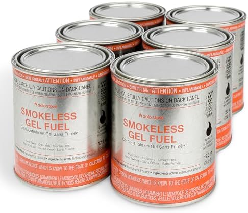 Solo Stove Pure Gel Fuel Can, Made in The USA, for Indoor/Outdoor Use, Perfect for Making Smores, Tabletop Fire Pit, Clean-Burning and Smoke-Free (12.3 oz. - Pack of 24)