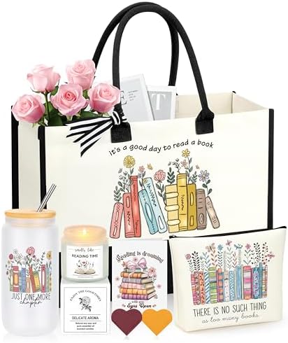 JoycuFF Book Lovers Gifts, Book Accessories Bookish Gifts for Books Lovers Women, Librarian Club Gift for Readers Bookworms
