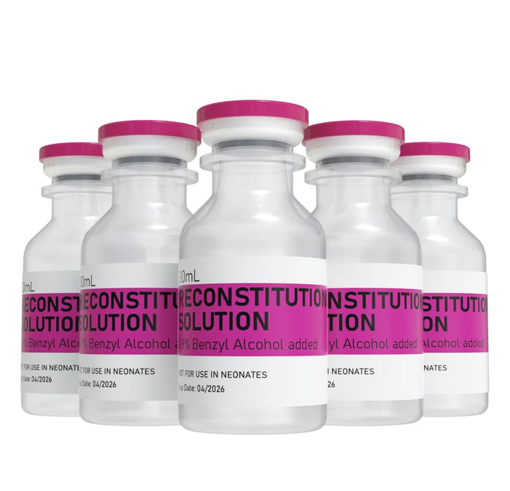 Reconstitution Solution (30mL) Plastic, Proudly Made in USA, 5 Pack