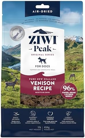 ZIWI Peak Air-Dried Dog Food – Venison - All Natural, High Protein, Grain Free, Limited Ingredient w/ Superfoods (16oz)