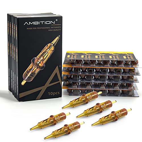 Ambition Glory Tattoo Cartridges #12 Standard 3RL Needles Disposable 50pcs 0.35mm 3 Round Liner for Rotary Tattoo Machine Supply