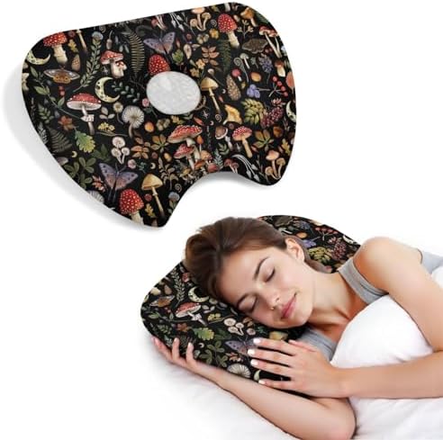 Ear Piercing Pillow for Side Sleepers with Washable Cover Pillows with Holes for Ear Pain,Donut Pillow for Adults CNH Ear Pain Relief Pressure Sores Ear Pillow with Hole in Center