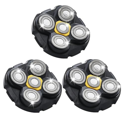 Shaver Replacement Heads Compatible with Microtouch Titanium Head Shaver, for Bald Men 3 Pack