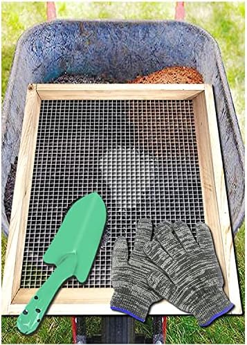 Soil Sifter, Dirt Sifter for Gardening, Compost Sifter, Garden Sieve, Light Wood Sifter for Rocks, Screen Sifter Top Soil/Peat Moss/Worm/Leaves/Loam Soil/Sand,Great Garden Tool for Plants & Vegetables