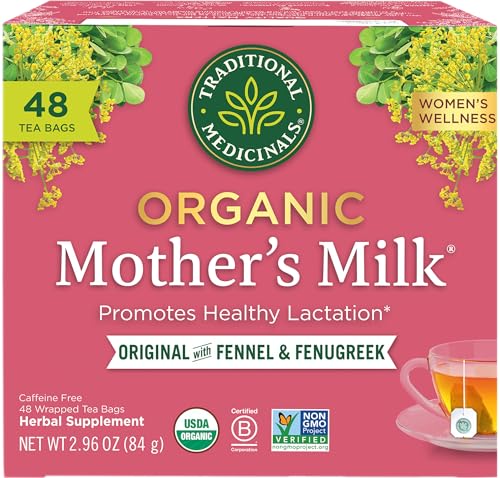 Traditional Medicinals Organic Mother's Milk Women's Tea, Promotes Healthy Lactation - 48 Tea Bags