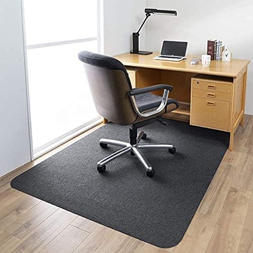 Office Chair Mat for Rolling Chairs, Anti-Slip Office Desk Chair Mat for Hardwood Floors,Multi-Purpose Floor Protector Chair Rug for Home&Office Large 55"x35" Freely Cuttable (Dark Grey)
