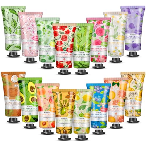 16 Pack Hand Cream Gifts Set, Bulk Hand Lotion Travel Size for Dry Cracked Hands, Hand Cream for Stocking Stuffers, Employee Appreciation Gifts, Christmas Gifts and Bridal Shower Gifts