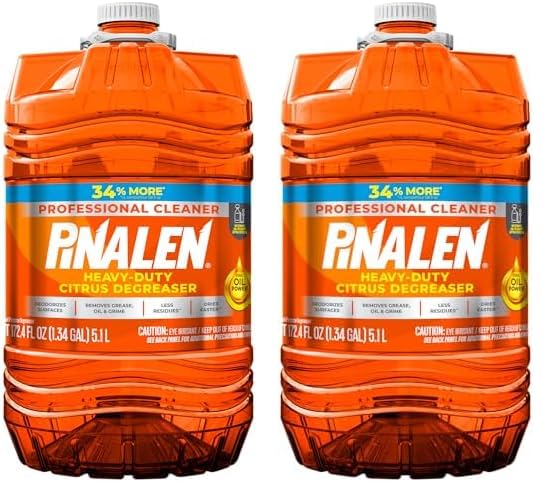 PINALEN Heavy Duty Citrus Multipurpose Degreaser - Home Professional Cleaner for Indoor and Outdoor Use - Freshen, Clean, and Degrease (172 Fl. Oz) (Pack of 2)