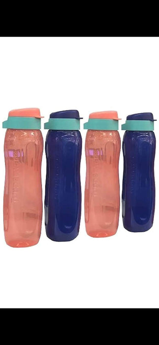 Tupperware 750 Ml Flip Top Water Bottles 4*750 Ml Colors May Vary