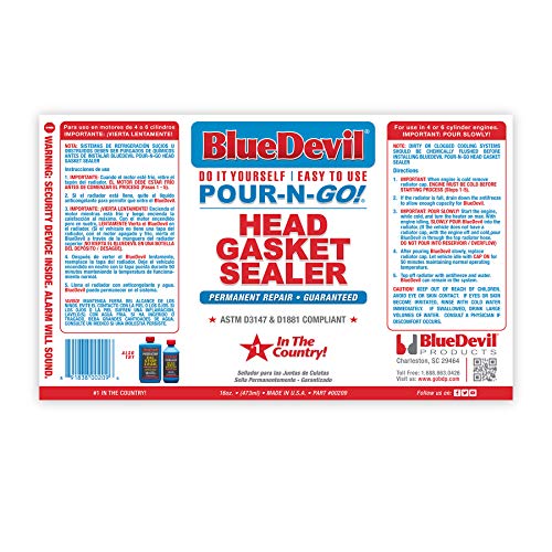 BlueDevil Products 00209 Pour-N-Go Head Gasket Sealer - 16 Ounce