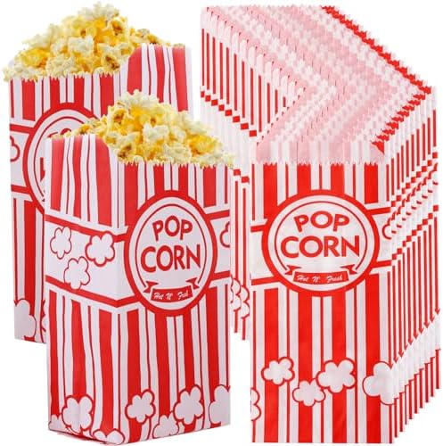300 PCS Popcorn Bags 1 Oz Small Popcorn Bags Individual Servings Bulk Pop Corn Bags for Party Popcorn Machine Christmas Movie Night Supplies