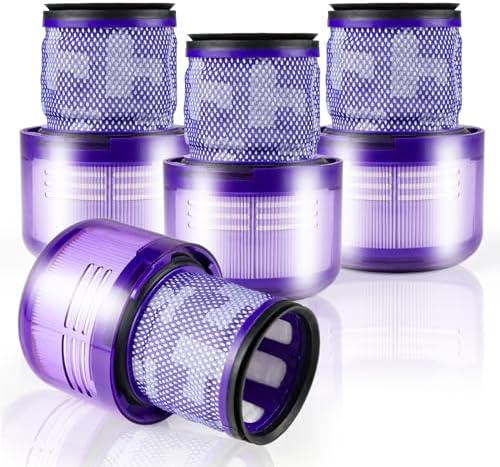 4 Pack Vacuum Filter Replacement Compatible with Dyson V12 Vacuum Cleaner, V12 Detect Slim, V12 Detect Slim Absolute, V12 Animal, SV20 SV30 SV30 SV35, Replacement Filter Part No.971517-01