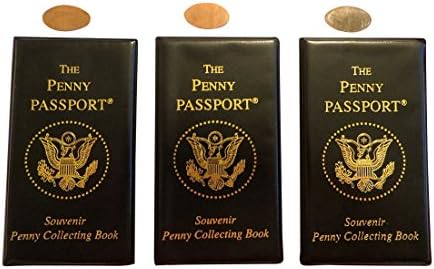 3 Penny Passport Souvenir Elongated Coin Albums With Free Pressed Pennies